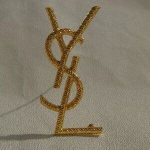 Saint Laurent Letter Brooch